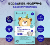 KF80 Protective Face Mask for Kids Made in Korea 4 Ply Premium by Welkeeps